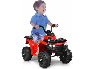 0794094594759 - 6V Elektrisches Kinderquad Elektro Quad für Kinder mit 2 Scheinwerfer & 4 Rutschfesten Reifen Cooler Elektroauto mit MP3 & usb Elektroauto (Rot)