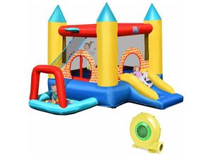 0794094595671 - Aufblasbare Hüpfburg mit Rutsche 3 Verschiedene Optionen Springburg aus hochwertigem Oxford-Material mit PVC-Beschichtung Hüpfschloss für Kinder