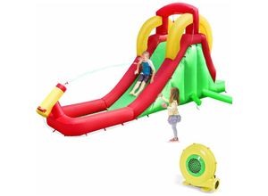 0794094595756 - Aufblasbarer Hüpfburg Springburg mit Rutsche und Kletterwand Spielburg für Kinder 3+ Jahre Spielpool im Outdoor inklTragetasche Reparaturpaket