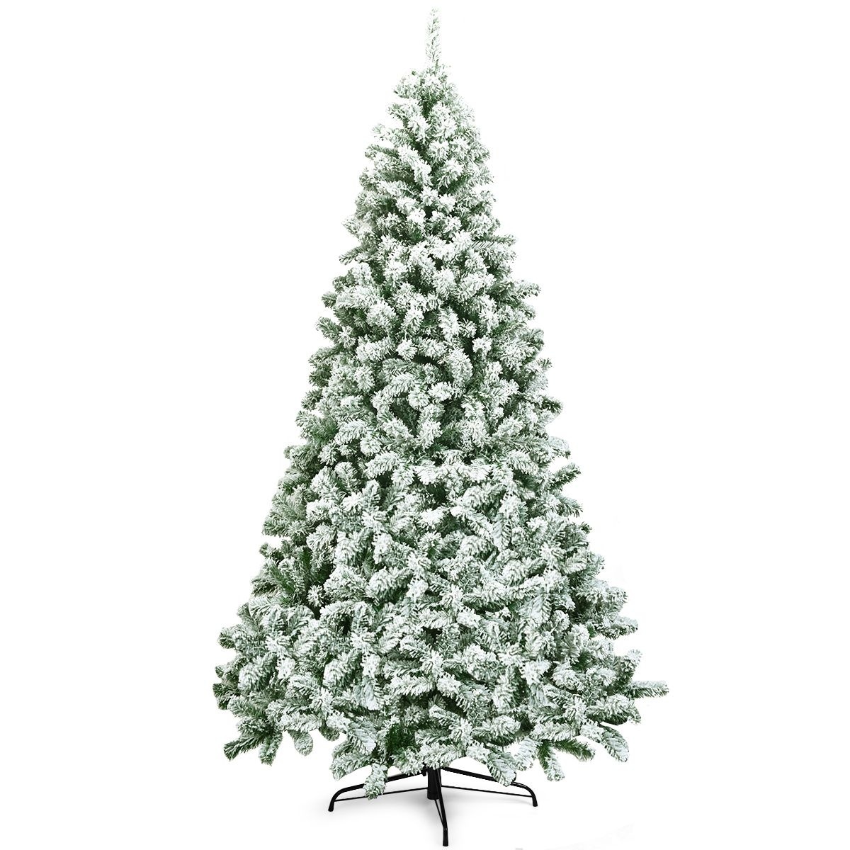 0794094637852 - Weihnachtsbaum mit Schnee - 225 cm - 1364 Zweige - Weiß Grün