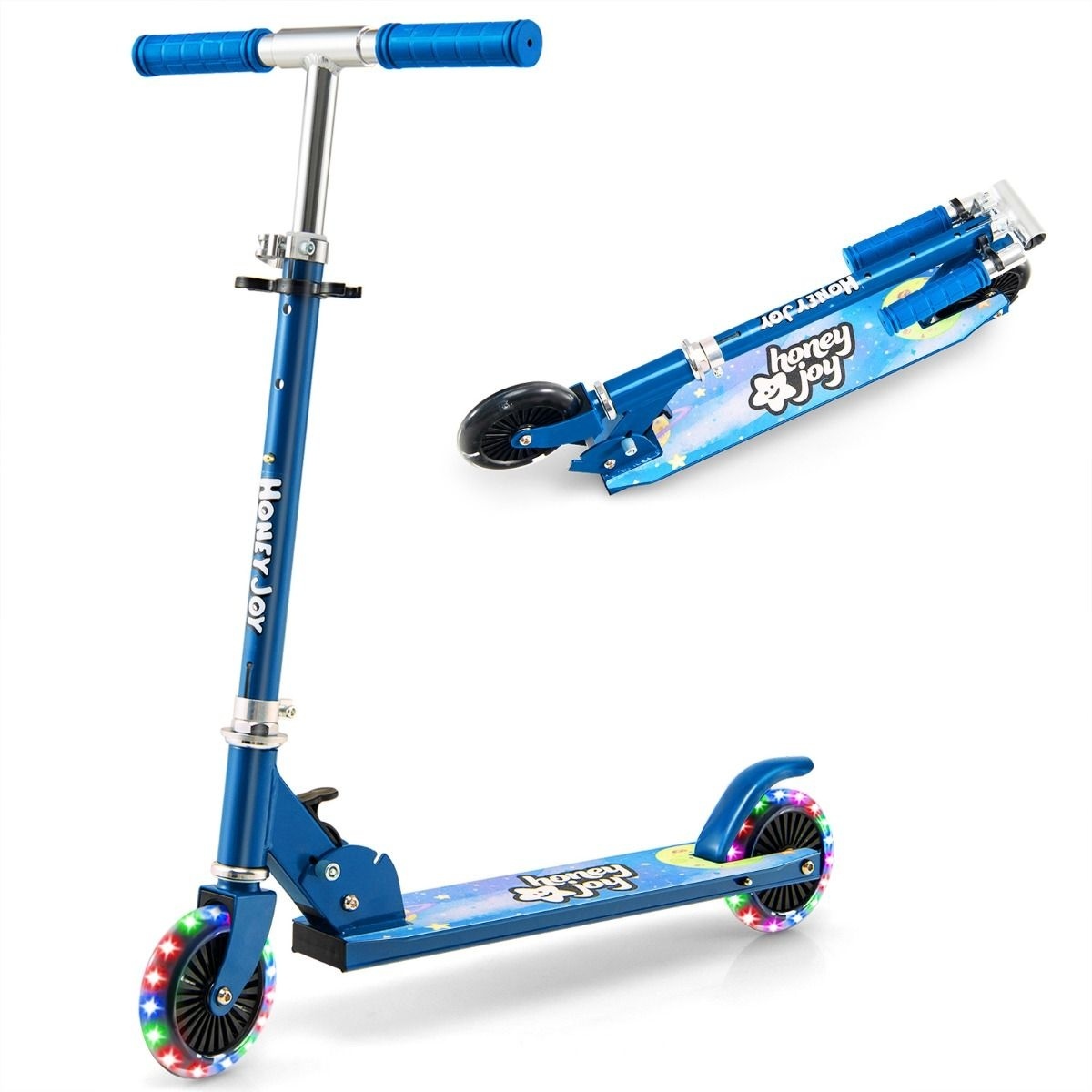 0794094638293 - Childrens Scooter 2-Rad-Roller mit blinkenden Rädern stehen ?und fahren-kleine Kinderspielzeuge