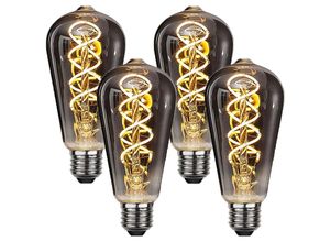 0796288156194 - Edison Vintage Glühbirne ST64 E27 4W 2700K led Glühbirne Nostalgie Vintage Antike Glühbirne 4 Stück Warmweiß - Oihpaw