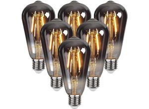 0796288156248 - Edison Vintage Glühbirne ST64 E27 4W 2700K led Glühbirne Nostalgie Vintage Antike Glühbirne 6 Stück Warmweiß - Oihpaw