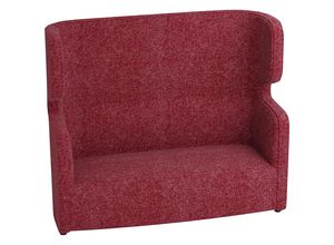 0796376513571 - BISLEY Akustiksofa VIVO Zweisitzer mit hoher Rückenlehne rot