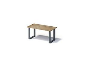 0796376528087 - Fortis Table Regular 1600 x 800 mm gerade Kante geölte Oberfläche O-Gestell Oberfläche P natürlich   Gestellfarbe 334 anthrazitgrau