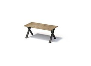 0796376528391 - Fortis Table Regular 1800 x 900 mm gerade Kante geölte Oberfläche X-Gestell Oberfläche P natürlich   Gestellfarbe 333 schwarz