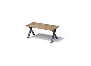 0796376528407 - Fortis Table Regular 1800 x 900 mm gerade Kante geölte Oberfläche X-Gestell Oberfläche P natürlich   Gestellfarbe 334 anthrazitgrau