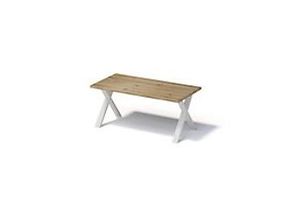 0796376528414 - Fortis Table Regular 1800 x 900 mm gerade Kante geölte Oberfläche X-Gestell Oberfläche P natürlich   Gestellfarbe 396 verkehrsweiß