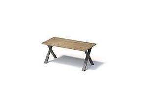 0796376528421 - Fortis Table Regular 1800 x 900 mm gerade Kante geölte Oberfläche X-Gestell Oberfläche P natürlich   Gestellfarbe 303 blankstahl