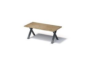 0796376528766 - Fortis Table Regular 2000 x 1000 mm gerade Kante geölte Oberfläche X-Gestell Oberfläche P natürlich   Gestellfarbe 334 anthrazitgrau