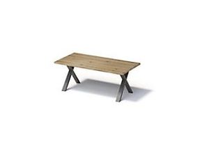 0796376528780 - Fortis Table Regular 2000 x 1000 mm gerade Kante geölte Oberfläche X-Gestell Oberfläche P natürlich   Gestellfarbe 303 blankstahl