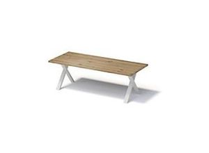 0796376529732 - Fortis Table Regular 2400 x 1000 mm gerade Kante geölte Oberfläche X-Gestell Oberfläche P natürlich   Gestellfarbe 396 verkehrsweiß