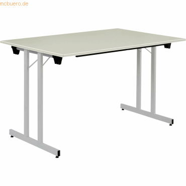 0796376577573 - Klapptisch BxHXT 1200x740x800mm 19mm grau aluminium