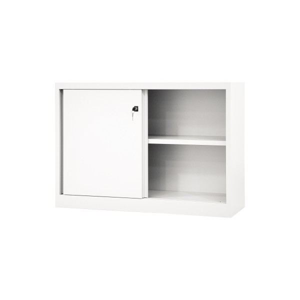 0796376586360 - BISLEY Schiebetürenschrank ECO SD12081S696 verkehrsweiß 1 Fachboden 1200 x 430 x 839 cm