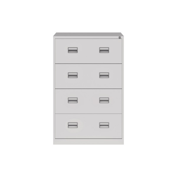 0796376586568 - Hängeregistraturschrank ECO doppelbahnig DIN A4 4 HR-Schubladen Farbe lichtgrau  H 1296 x B 842 x T 620 mm