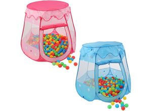 0796856336676 - Kinderzelt Bällebad Babyzelt Spielhaus Spielzelt +100 Bälle +Tasche Blau - Kiduku