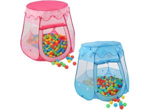 0796856336683 - Kinderzelt Bällebad Babyzelt Spielhaus Spielzelt +100 Bälle +Tasche Pink - Kiduku