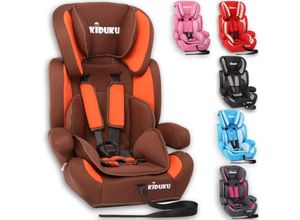 0796856337833 - Autokindersitz Kinderautositz Autositz Kindersitz 9-36kg Gruppe 1+2+3 Braun Orange - Kiduku