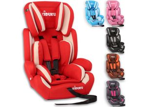 0796856337840 - Autokindersitz Kinderautositz Autositz Kindersitz 9-36kg Gruppe 1+2+3 Rot Weiß - Kiduku