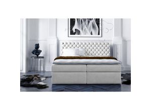 0796961407421 - Fun Moebel - Boxspringbett Schlafzimmerbett parini 180x200cm Hellgrau