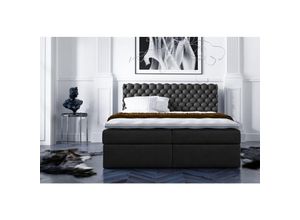 0796961407520 - Fun Moebel - Boxspringbett Schlafzimmerbett parini 180x200cm Schwarz