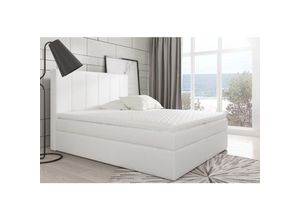 0796961408688 - Fun Moebel - Boxspringbett Schlafzimmerbett maribel 140x200cm Kunstleder Weiss