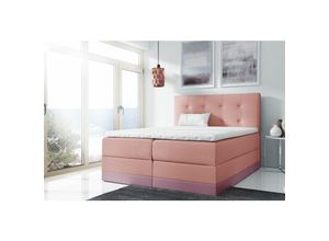 0796961409173 - Fun Moebel - Boxspringbett Schlafzimmerbett balea 120x200cm Rosa-Lila