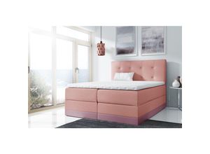 0796961409180 - Fun Moebel - Boxspringbett Schlafzimmerbett balea 140x200cm Rosa-Lila