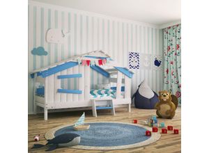 0798003595653 - Hausbett - Kinderbett - apart chalet - Länge 200 x Breite 90 cm ohne Zubehör - Blau - Bibex