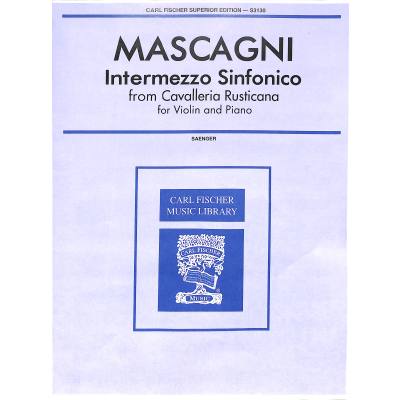 0798408038939 - Intermezzo sinfonico (Cavalleria rusticana)