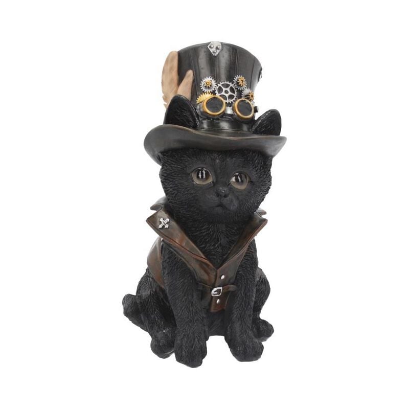 0801269131302 - Cogsmiths Cat Statue schwarz