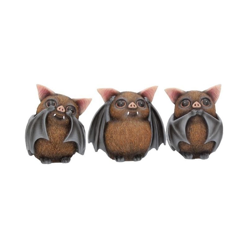 0801269131449 - Three Wise Bats Statue multicolor