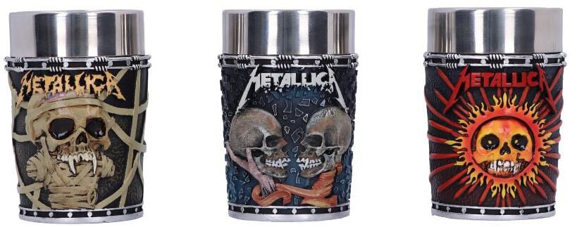 0801269152802 - Metallica Pushead Art Shot Glass Set Schnapsglas multicolor