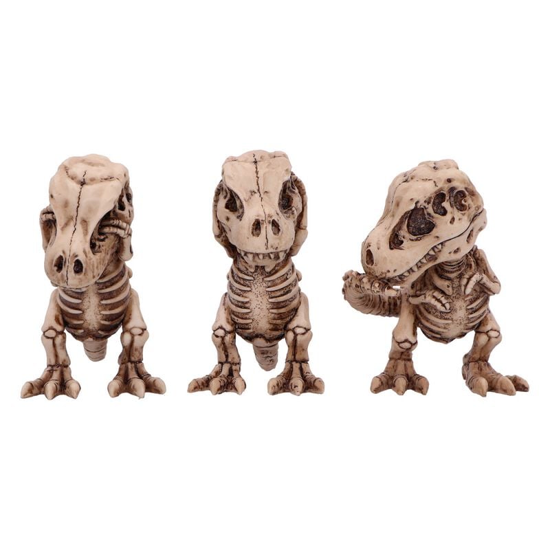 0801269156497 - Three Wise Tyrannosaurus Rex Skeletons Statue multicolor 0801269156497 - Three Wise Tyrannosaurus Rex Skeletons Statue multicolor