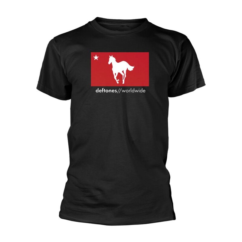 0803341580749 - White Pony Worldwide T-Shirt schwarz in S 0803341580749 - White Pony Worldwide T-Shirt schwarz in S