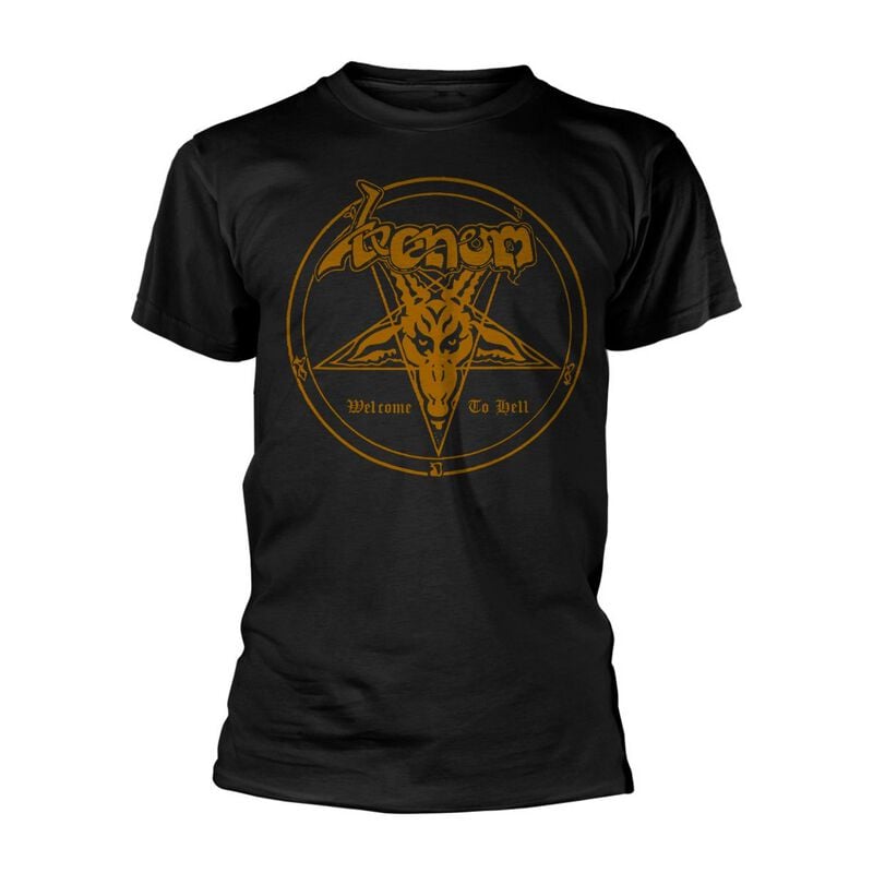 0803341602793 - Welcome To Hell (Gold) T-Shirt schwarz in M