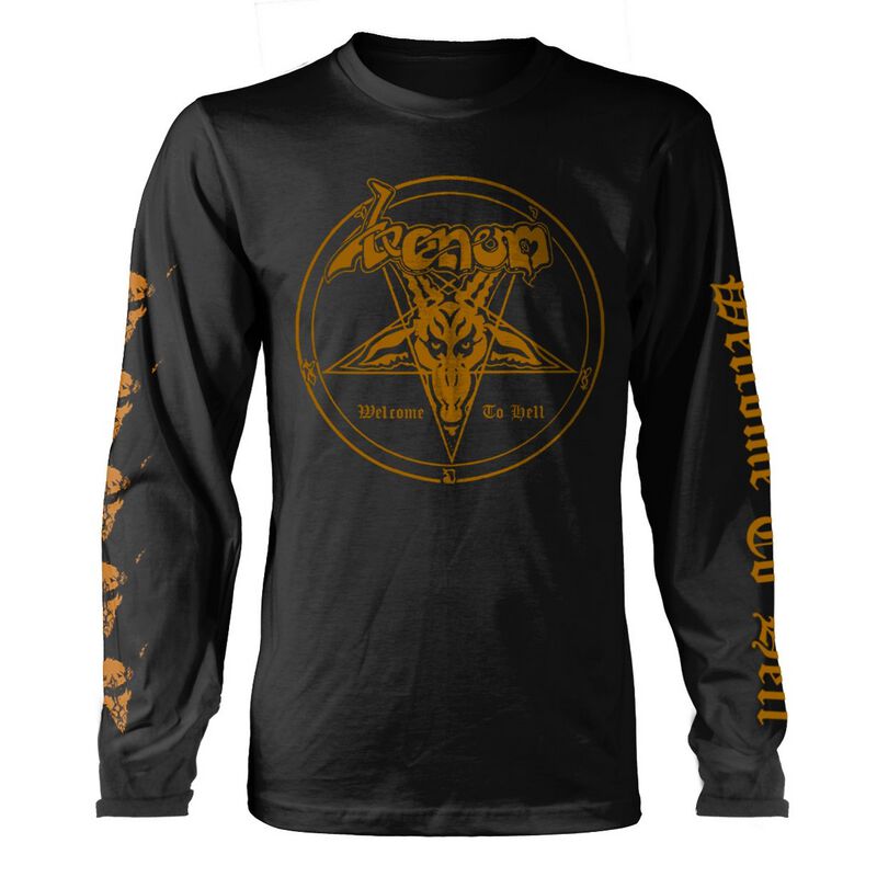 0803341602809 - Welcome To Hell (Gold) Langarmshirt schwarz in XL