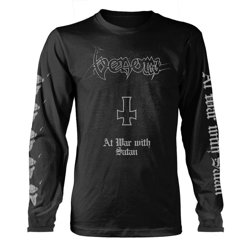 0803341602915 - At War With Satan Langarmshirt schwarz in S