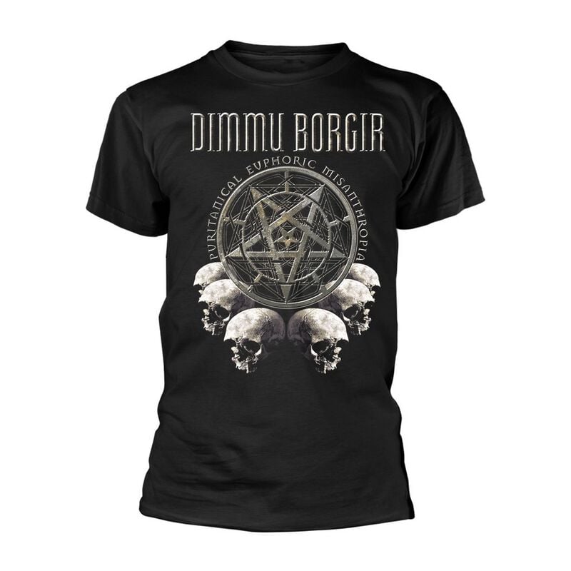 0803341607941 - Puritanical Euphoric Misanthropia Skulls T-Shirt schwarz in L