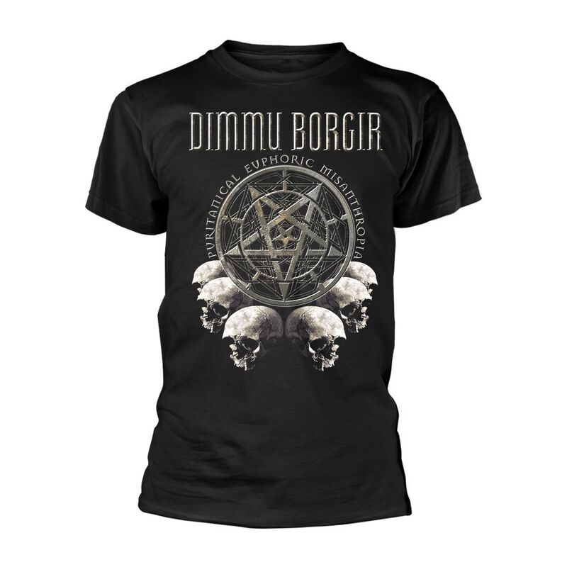 0803341607958 - Puritanical Euphoric Misanthropia Skulls T-Shirt schwarz in XXL