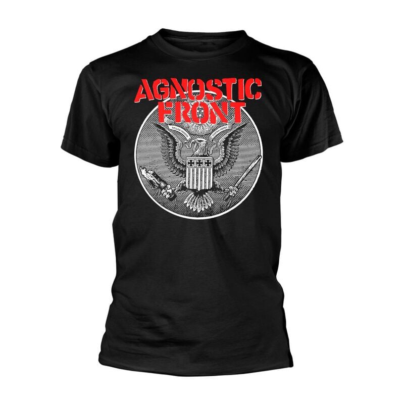 0803343221657 - Against All Eagle T-Shirt schwarz in XL