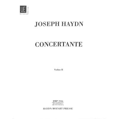 0803452001676 - SINFONIA CONCERTANTE B-DUR HOB 1105