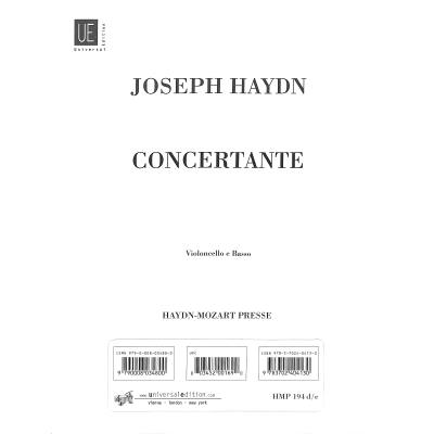 0803452001690 - SINFONIA CONCERTANTE B-DUR HOB 1105