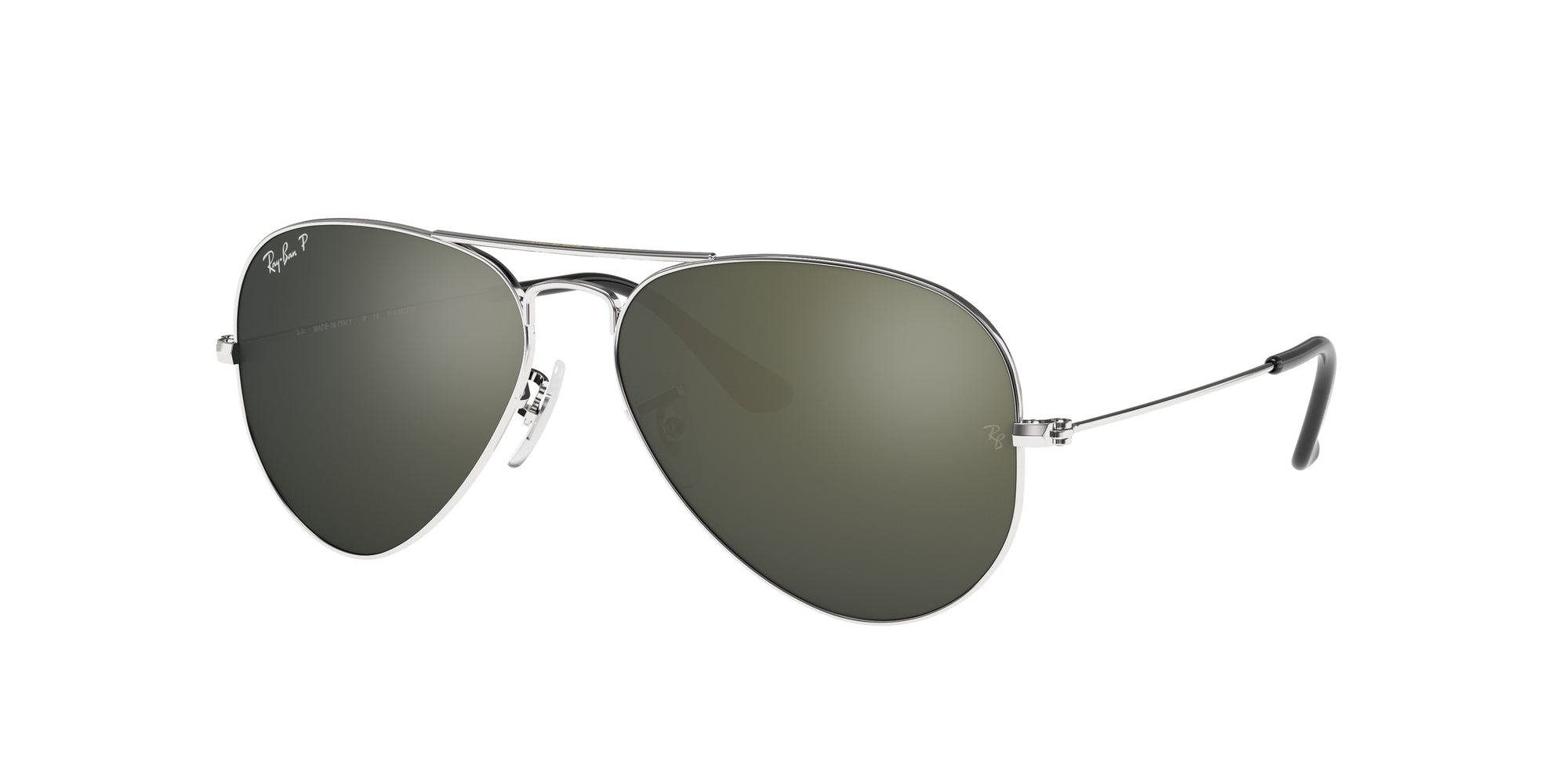 0805289104940 - Unisex RB3025 Aviator Large Metal 003 59 Gläser SONNENBRILLEN Metall Silber Silber Pilot Polarisiert Spiegel