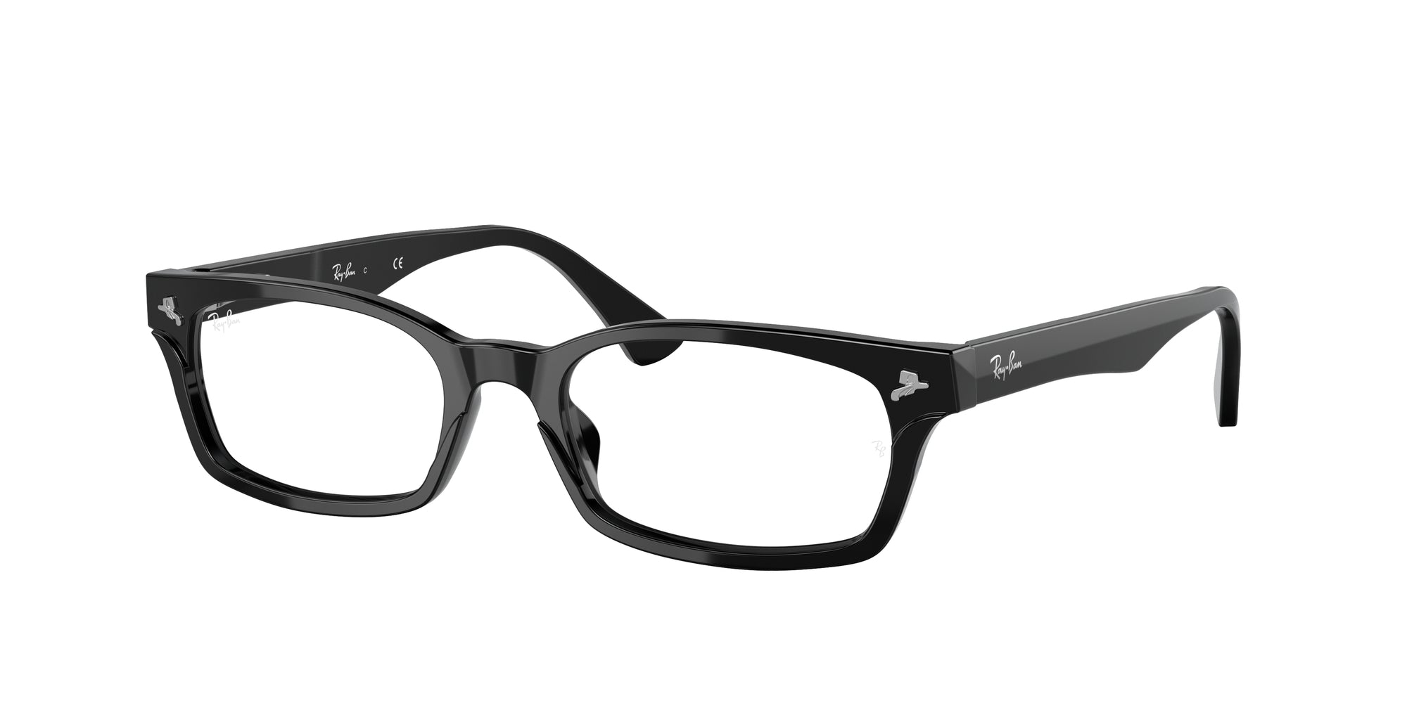 0805289124849 - Unisex RX5017A  2000 Rahmen von BRILLEN Acetat Schwarz Transparent Quadratisch Normal