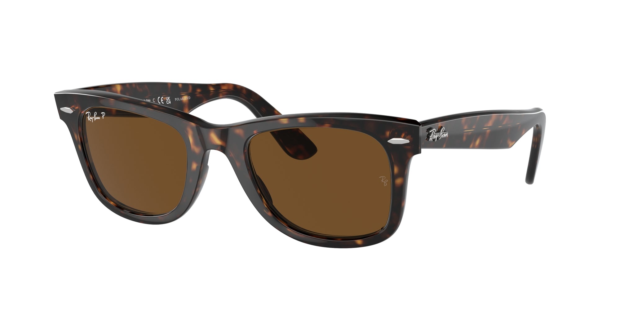 0805289126652 - Unisex RB2140 WAYFARER 902 57 Gläser SONNENBRILLEN Acetat Schildkröte Braun Quadratisch Polarisiert