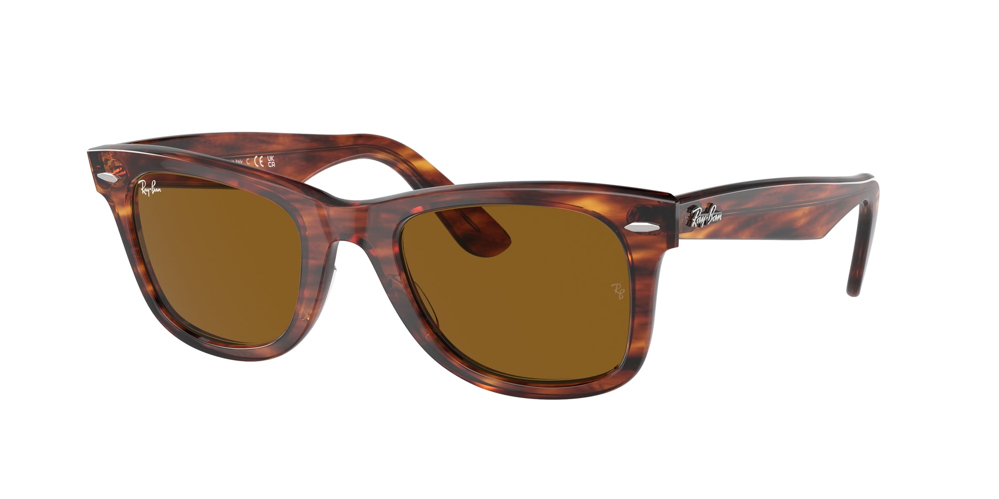 0805289126676 - Unisex RB2140 WAYFARER 954 Gläser SONNENBRILLEN Acetat Braun  Quadratisch Normal