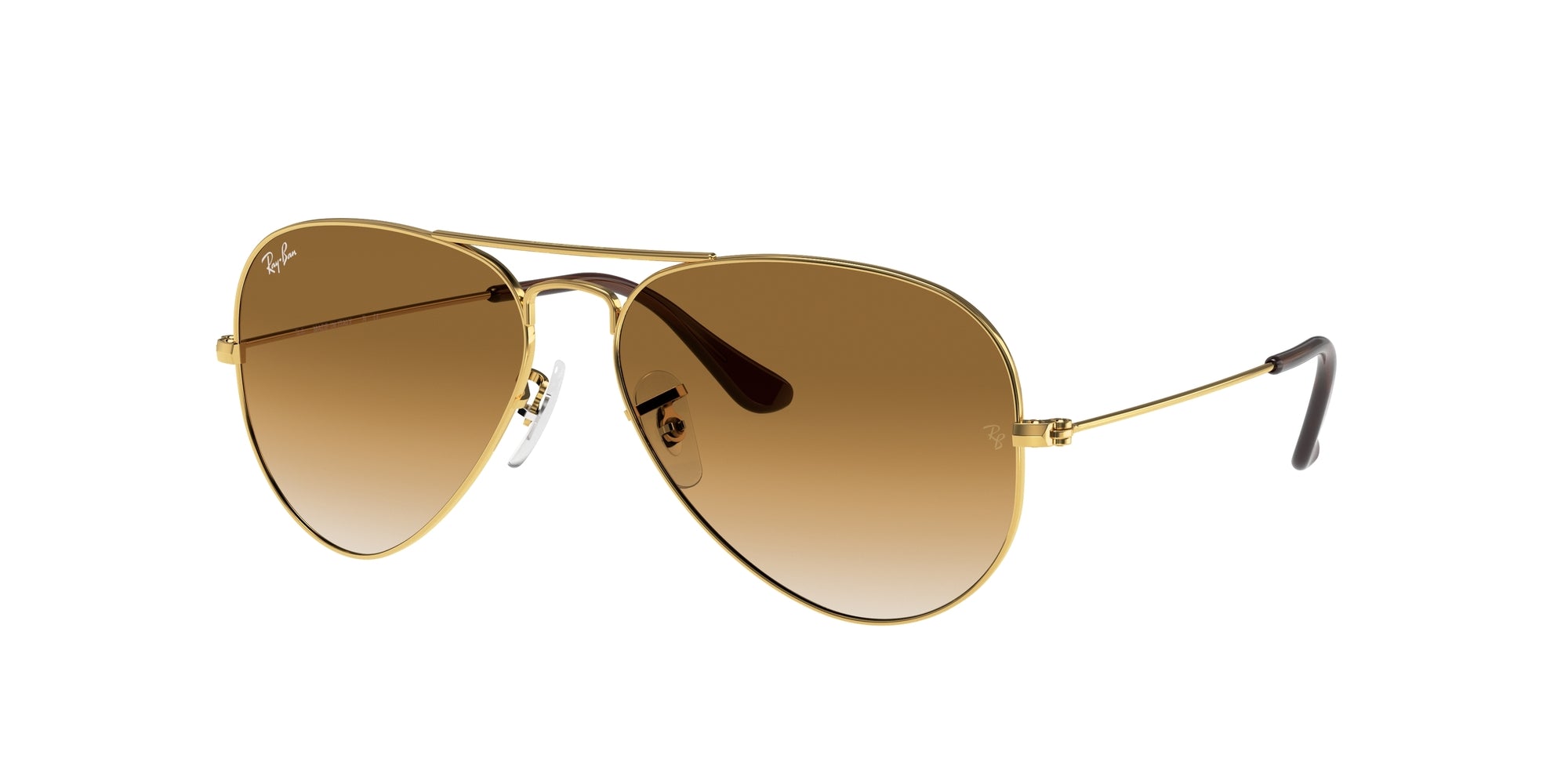 0805289305026 - Unisex RB3025 AVIATOR 001 51 Gläser SONNENBRILLEN Metall Gold Braun Pilot Normal