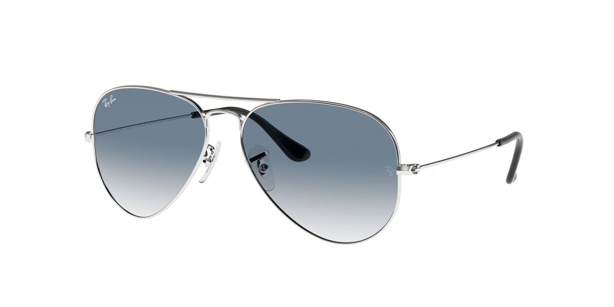 0805289307709 - Unisex RB3025 AVIATOR 003 3F Gläser SONNENBRILLEN Metall Silber Blau Pilot Normal Schattiert