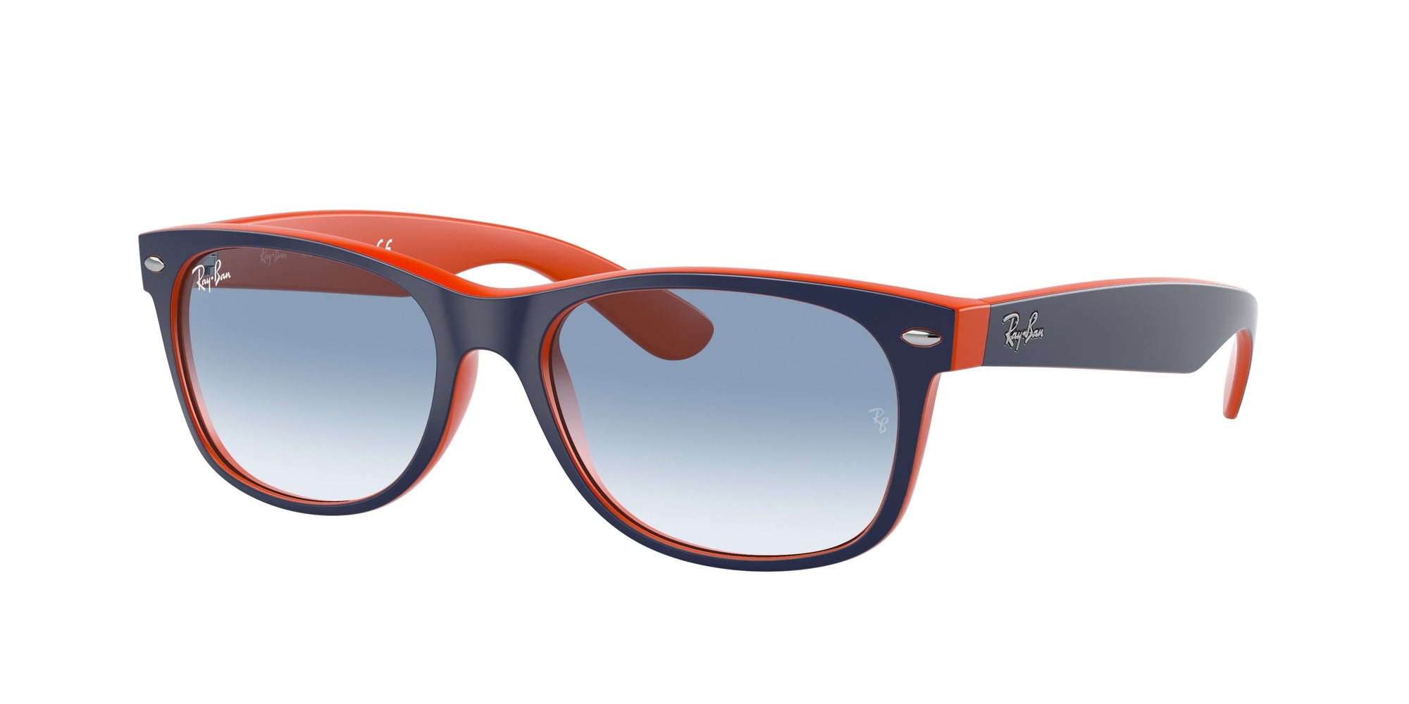 0805289374633 - Unisex RB2132 NEW WAYFARER 789 3F Gläser SONNENBRILLEN Injiziert Blau Blau Quadratisch Normal Schattiert